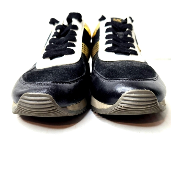 Michael Kors leather sneakers. Black/metallic gold/white. Blinged out 7… - Picture 10 of 13